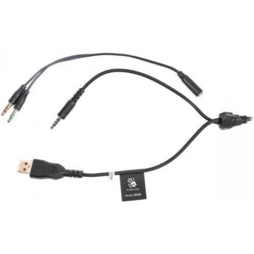 Навушники ігрові Bloody G220 з мікрофоном, чорні