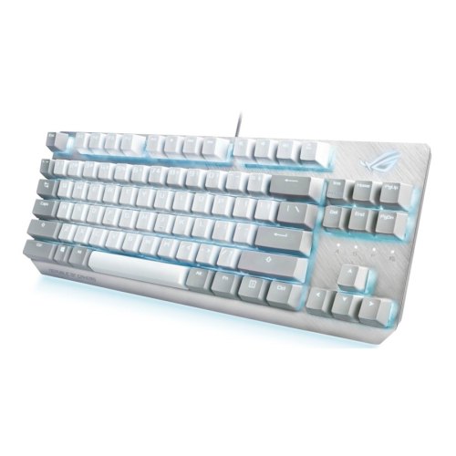 Клавіатура дротова, Asus ROG Strix Scope NX TKL Moonlight White (90MP02B6-BKRA00)