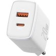 МЗП Baseus Compact Quick Charger 20W QC + PD (1Type-C + 1USB), White