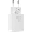 МЗП Baseus Compact Quick Charger 20W QC + PD (1Type-C + 1USB), White