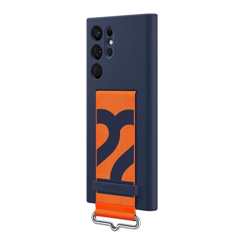 Чохол Samsung S908 (S22 Ultra) Silicone with Strap Cover EF-GS908TNEGRU, Navy