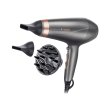 Фен Remington Keratin Protect, 2200Вт, 3 режими, дифузор, іонізація, холодний обдув, сріблястий