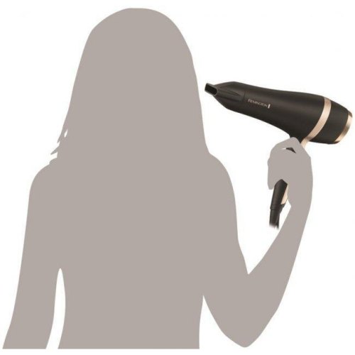 Фен Remington Salon Smooth, 2100Вт, 3 режими, дифузор,гребінець, кейс, іоніз-я, хол. обдув, , чорний