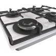 Варильна поверхня Gorenje газова на склі, 60см, чавун, білий