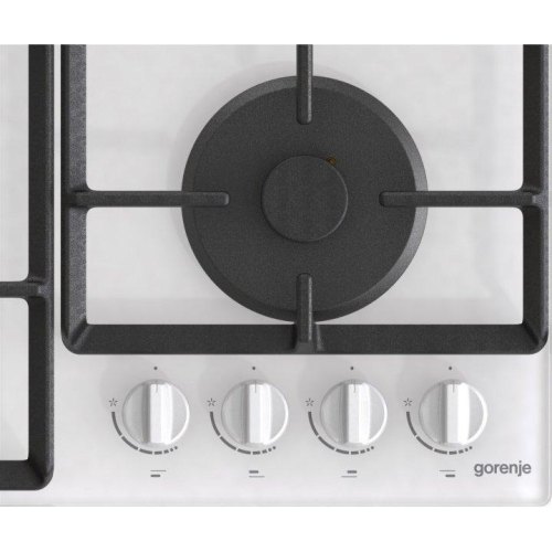 Варильна поверхня Gorenje газова на склі, 60см, чавун, білий