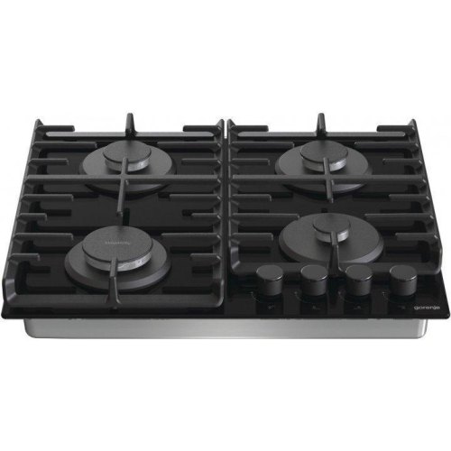Варильна поверхня Gorenje газова на склі, 60см, чавун, чорний