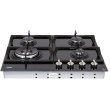 Варильна поверхня Beko газова на склі, 60см, чавун, чорний
