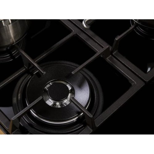 Варильна поверхня Beko газова на склі, 60см, чавун, чорний