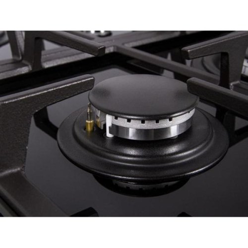 Варильна поверхня Beko газова на склі, 60см, чавун, чорний