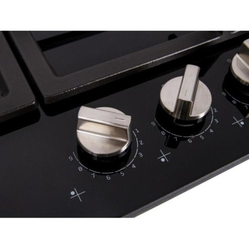 Варильна поверхня Beko газова на склі, 60см, чавун, чорний