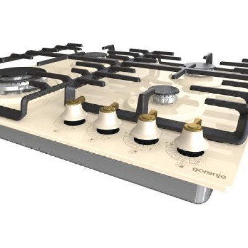 Варильна поверхня Gorenje газова, 60см, чавун, бежевий