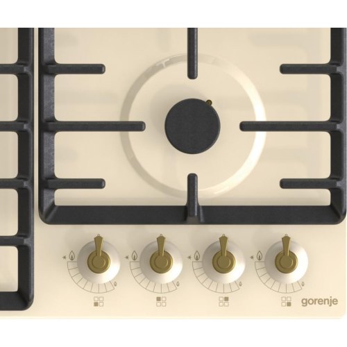 Варильна поверхня Gorenje газова, 60см, чавун, бежевий