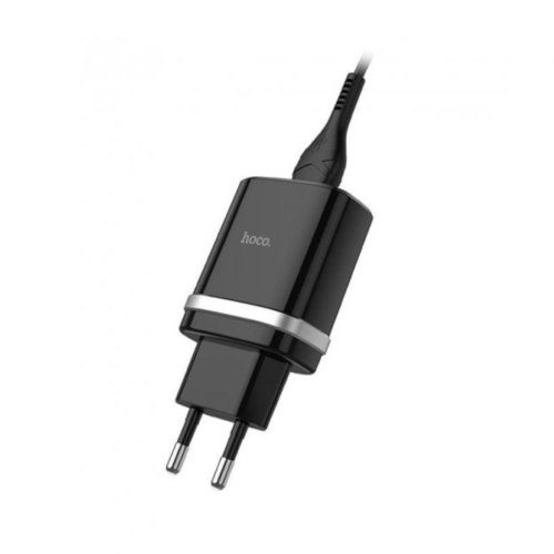 МЗП HOCO C12Q Smart QC3.0 (1USB/3A) + MicroUSB (Black)