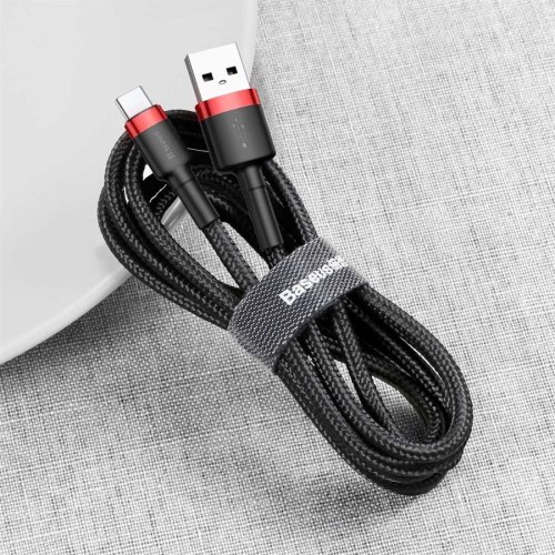 Кабель USB 2.0 AM-Type-C M, 1 м, (20V/3A), (60W) Червоний-Чорний, CATKLF-B91 Baseus