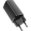МЗП Baseus GaN2 Lite Quick Charger 65W (1 Type-C + 1 USB) Black