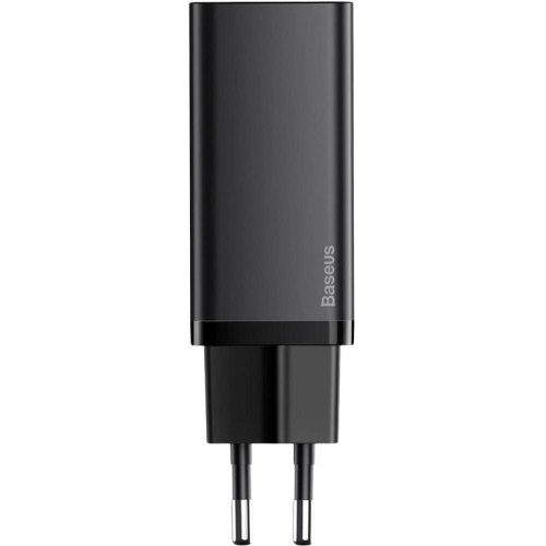 МЗП Baseus GaN2 Lite Quick Charger 65W (1 Type-C + 1 USB) Black