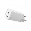 Мережевий зарядний пристрій Baseus GaN2 Lite Quick Charger 65W (2 Type-C) White