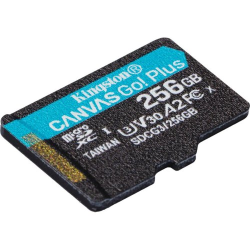 microSDXC карта 256GB UHS-I/U3 Class 10 Kingston Canvas Go! Plus R170/W90MB/s (SDCG3/256GBSP)