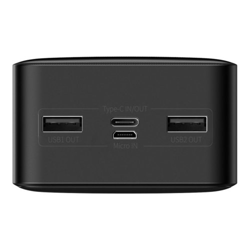 Зовнішній акумулятор Powerbank Baseus Bipow Digital Display 30000mAh 15W, Black