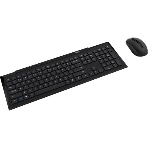Комплект бездротовий (клавіатура+мишка), Rapoo 8210M Wireless Black