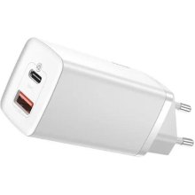 МЗП Baseus GaN2 Lite Quick Charger 65W (1 Type-C + 1 USB) White