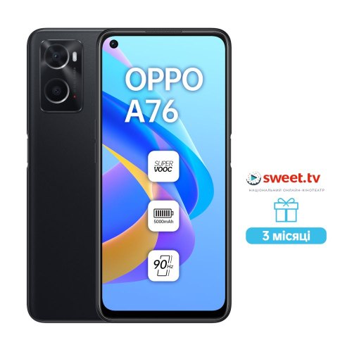 Смартфон OPPO A76 4/128 Black