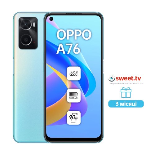 Смартфон OPPO A76 4/128 Glowing Blue