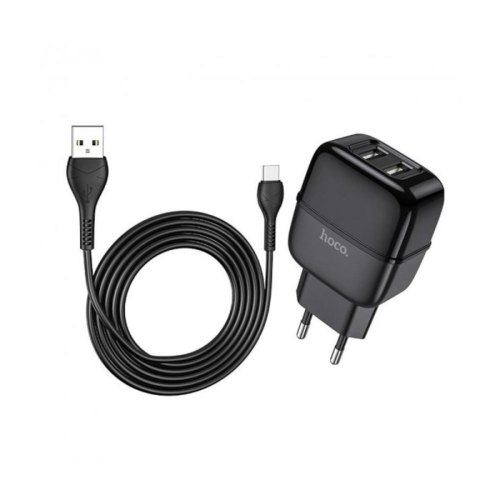 МЗП HOCO C77A Highway Type-C 2USB 2,4A (Black)