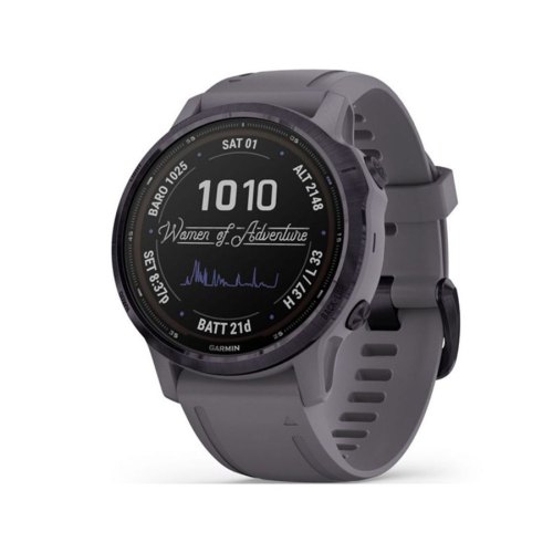 Смарт годинник Garmin Fenix 6S Pro Solar Edition Amethyst Steel with Shale Gray Band (010-02409-15)