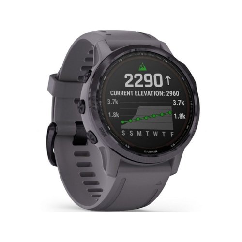 Смарт годинник Garmin Fenix 6S Pro Solar Edition Amethyst Steel with Shale Gray Band (010-02409-15)
