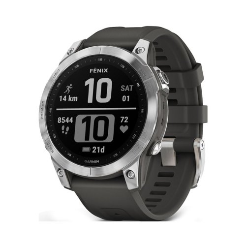 Смарт годинник Garmin Fenix 7 Silver with Graphite Band (010-02540-01)