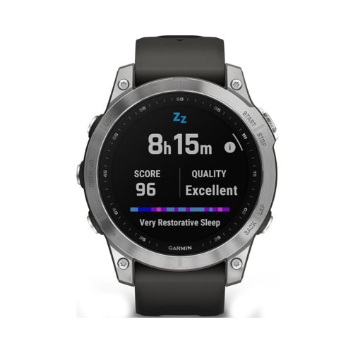 Смарт годинник Garmin Fenix 7 Silver with Graphite Band (010-02540-01)