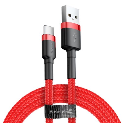 Кабель Baseus Cafule Cable USB For Type-C 3A 1.0M Red