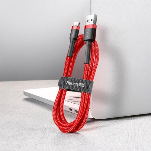 Кабель Baseus Cafule Cable USB For Type-C 3A 1.0M Red