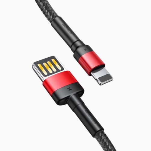Кабель Baseus Cafule Cable USB For Lightning 2.4A 1.0M Red/Black