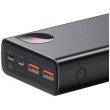 Зовнішній акумулятор Powerbank Baseus Adaman Metal 20000mAh, PD 65W, USB-C, 2xUSB QC 3.0, Black