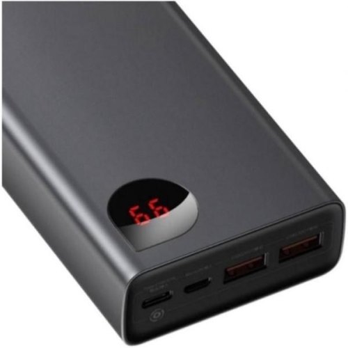 Зовнішній акумулятор Powerbank Baseus Adaman Metal 20000mAh, PD 65W, USB-C, 2xUSB QC 3.0, Black