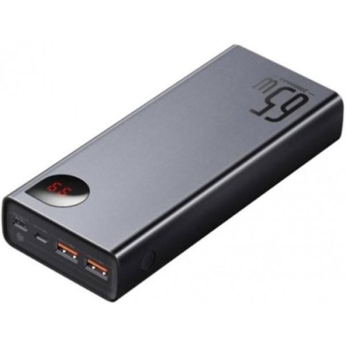 Зовнішній акумулятор Powerbank Baseus Adaman Metal 20000mAh, PD 65W, USB-C, 2xUSB QC 3.0, Black