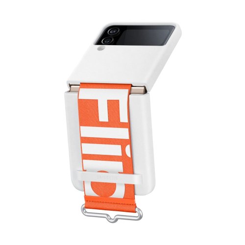Чохол Samsung F721 (Flip 4) EF-GF721TWEGUA Silicone Cover with Strap, White