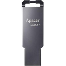 USB флеш, 64GB, Apacer AH360 Crystal (AP64GAH360A-1) метал, чорний, USB 3.1