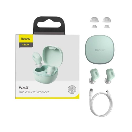 Навушники Baseus  Encok True Ws Earphones WM01 Green