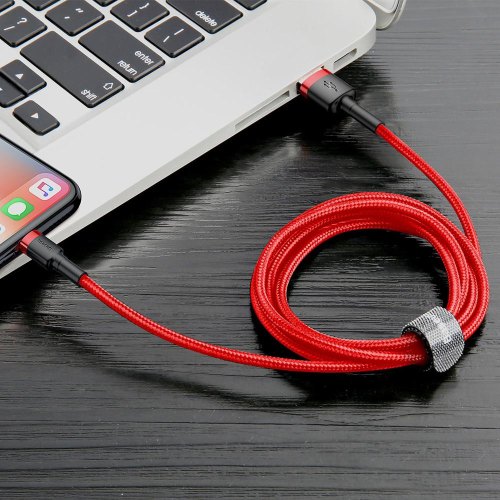 Кабель Baseus Cafule Cable USB For Lightning 2.4A 1.0M Red