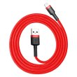 Кабель Baseus Cafule Cable USB For Lightning 2.4A 1.0M Red
