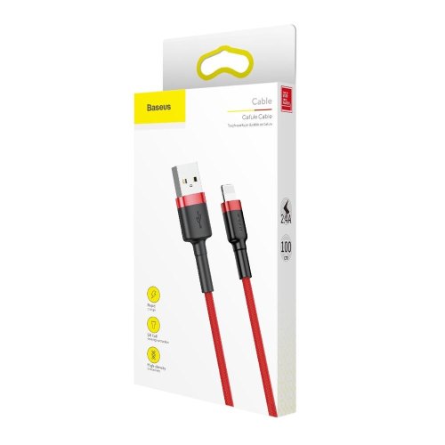 Кабель Baseus Cafule Cable USB For Lightning 2.4A 1.0M Red