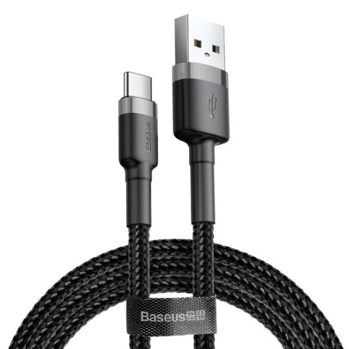 Кабель Baseus Cafule Cable USB For Type-C 2A 3.0M Grey/Black