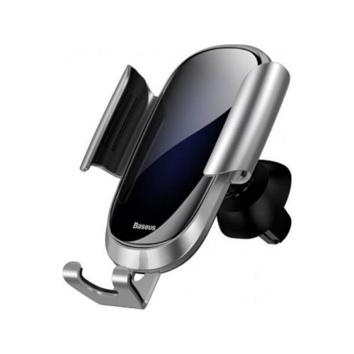 Автотримач для мобiльного Baseus Future Gravity Car Mount （Round Air Outlet), Silver