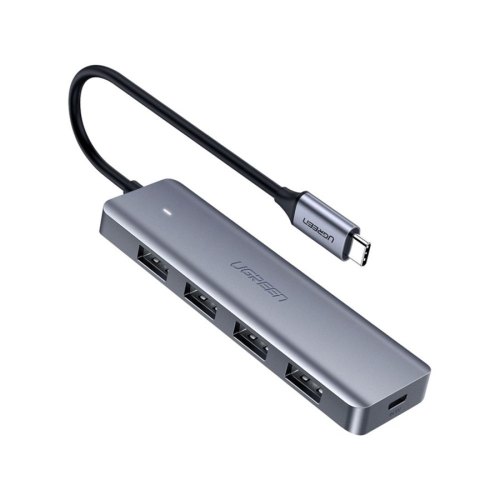Хаб USB 3.1 Type-C -> 4xUSB 3.0 Активний, CM219 Сірий UGREEN