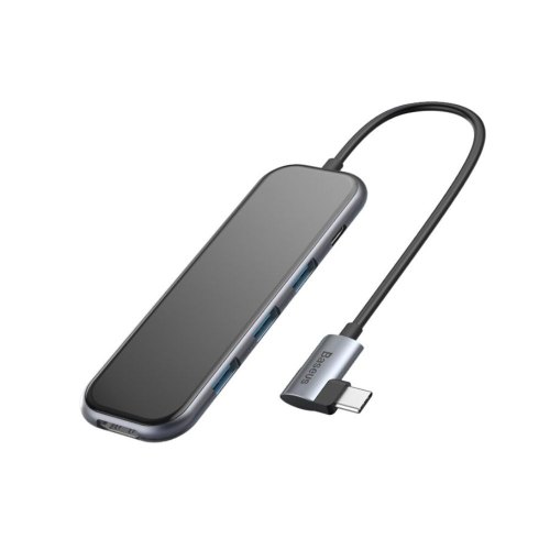 USB-хаб Baseus USB3.1 Type-C --> HDMI/USB3.0x3/PD, Grey