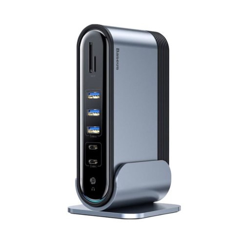 Док-станція USB3.2 Type-C-->3xHDMI/2xUSB-C/5xUSB/RJ45/SD/TRRS 3.5mm/PD 100W + БЖ 16 in 1 Baseus