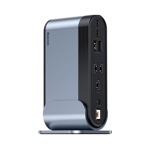 Док-станція USB3.2 Type-C-->3xHDMI/2xUSB-C/5xUSB/RJ45/SD/TRRS 3.5mm/PD 100W + БЖ 16 in 1 Baseus